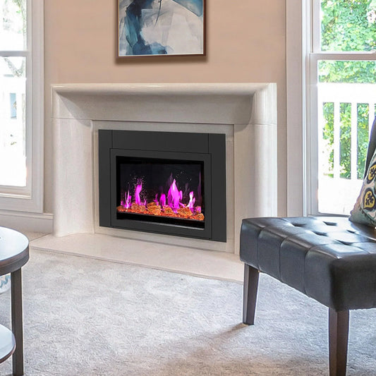 ZopaFlame™ 38" Smart Electric Fireplace Insert Black - BGSZP3038 - ZopaFlame Fireplaces