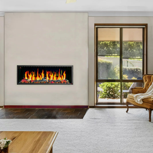 Linear Electric Fireplace - with Built-in Fish Tank - BF-19588