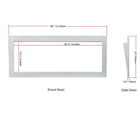 Zopaflame 48-in Electric Fireplace Ivory White Trim Kit Dimensions