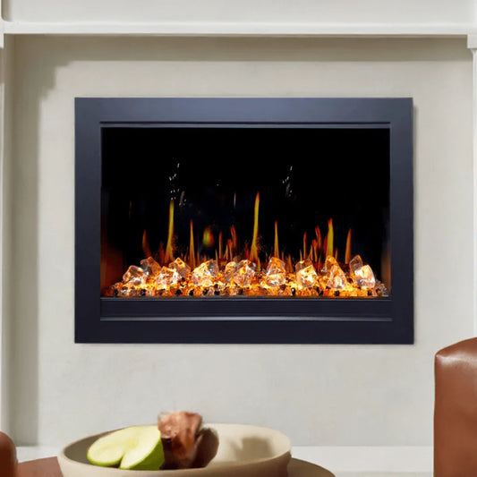 ZopaFlame™ 30" Smart Electric Fireplace Insert Black - BCSZP3030