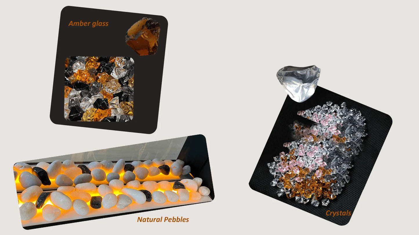 ZopaFlame™ 30" Smart Electric Fireplace Insert Black - BGSZP3030 - ZopaFlame Fireplaces