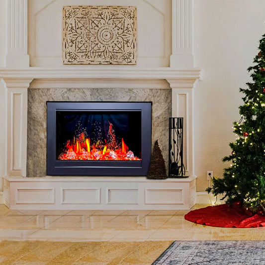 ZopaFlame™ 33" Smart Electric Fireplace Insert Black - BCSZP3033 - ZopaFlame Fireplaces