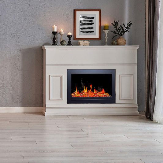 ZopaFlame™ 33" Smart Electric Fireplace Insert Black - BGSZP3033 - ZopaFlame Fireplaces