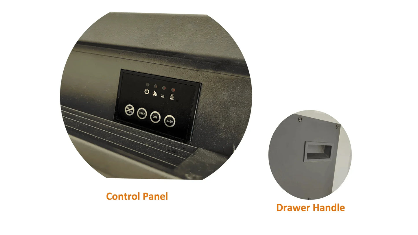 ZopaFlame™ 38" Electric Fireplace Insert Black - BTSDT303802 - ZopaFlame Fireplaces