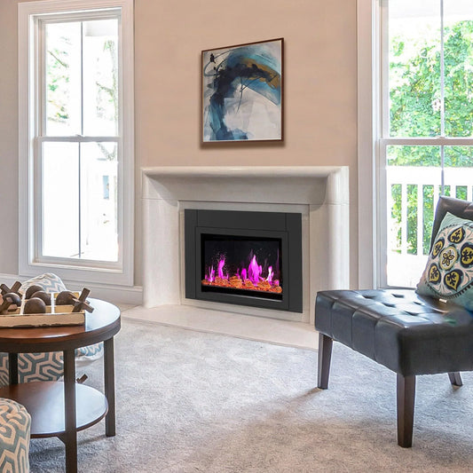 ZopaFlame™ 38" Smart Electric Fireplace Insert Black - BCSZP3038 - ZopaFlame Fireplaces