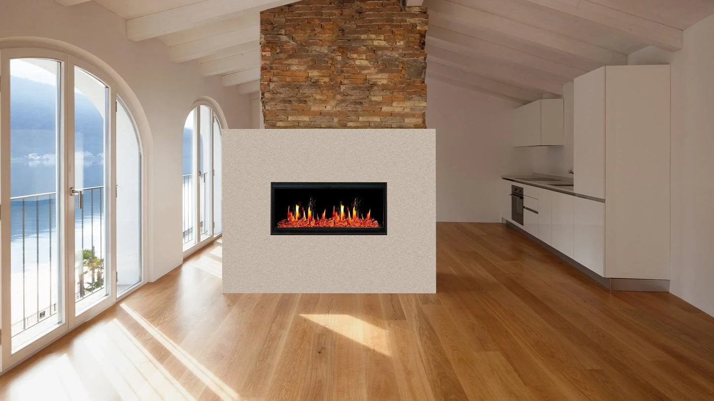 ZopaFlame⢠45" Linear Built-in Electric Fireplace - BG17455X - ZopaFlame Fireplaces