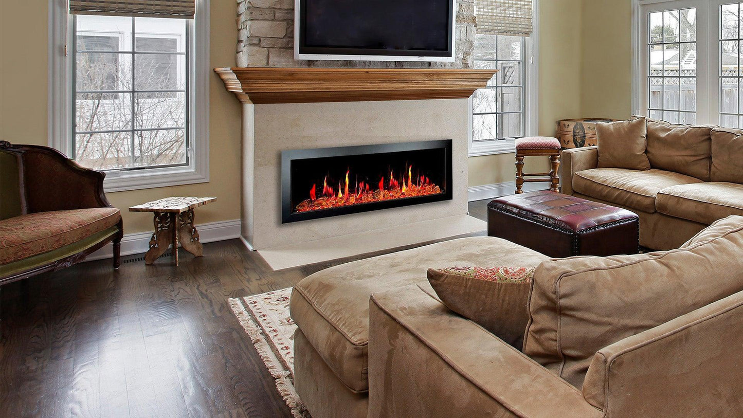 ZopaFlame™ 47" Linear Wall-mount Electric Fireplace - BG17488X - ZopaFlame Fireplaces