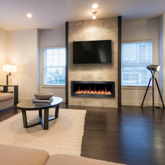 ZopaFlame™ 48" Linear Wall-mount Electric Fireplace - BC19488V - ZopaFlame Fireplaces