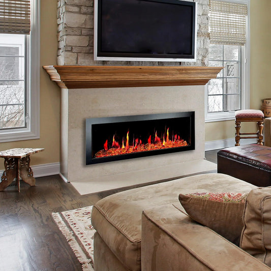ZopaFlame™ 58" Linear Wall-mount Electric Fireplace - BG19588V - ZopaFlame Fireplaces