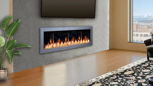 ZopaFlame™ 58" Linear Wall-mount Electric Fireplace - SC19588V - ZopaFlame Fireplaces