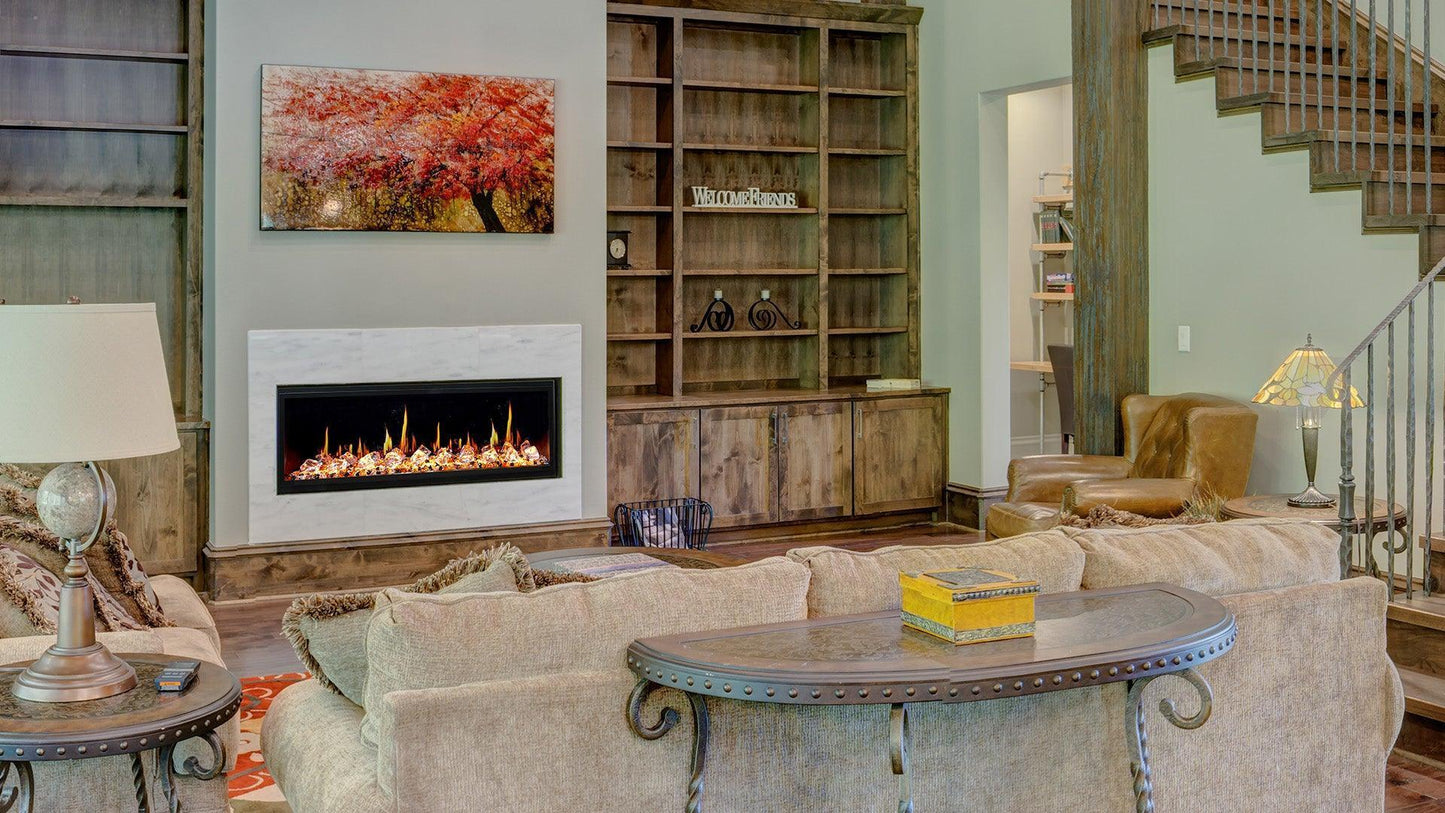 ZopaFlame™ 65" Linear Built-in Electric Fireplace - BG17655X - ZopaFlame Fireplaces