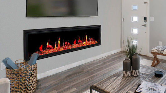ZopaFlame™ 65" Linear Built-in Electric Fireplace - BG17655X - ZopaFlame Fireplaces