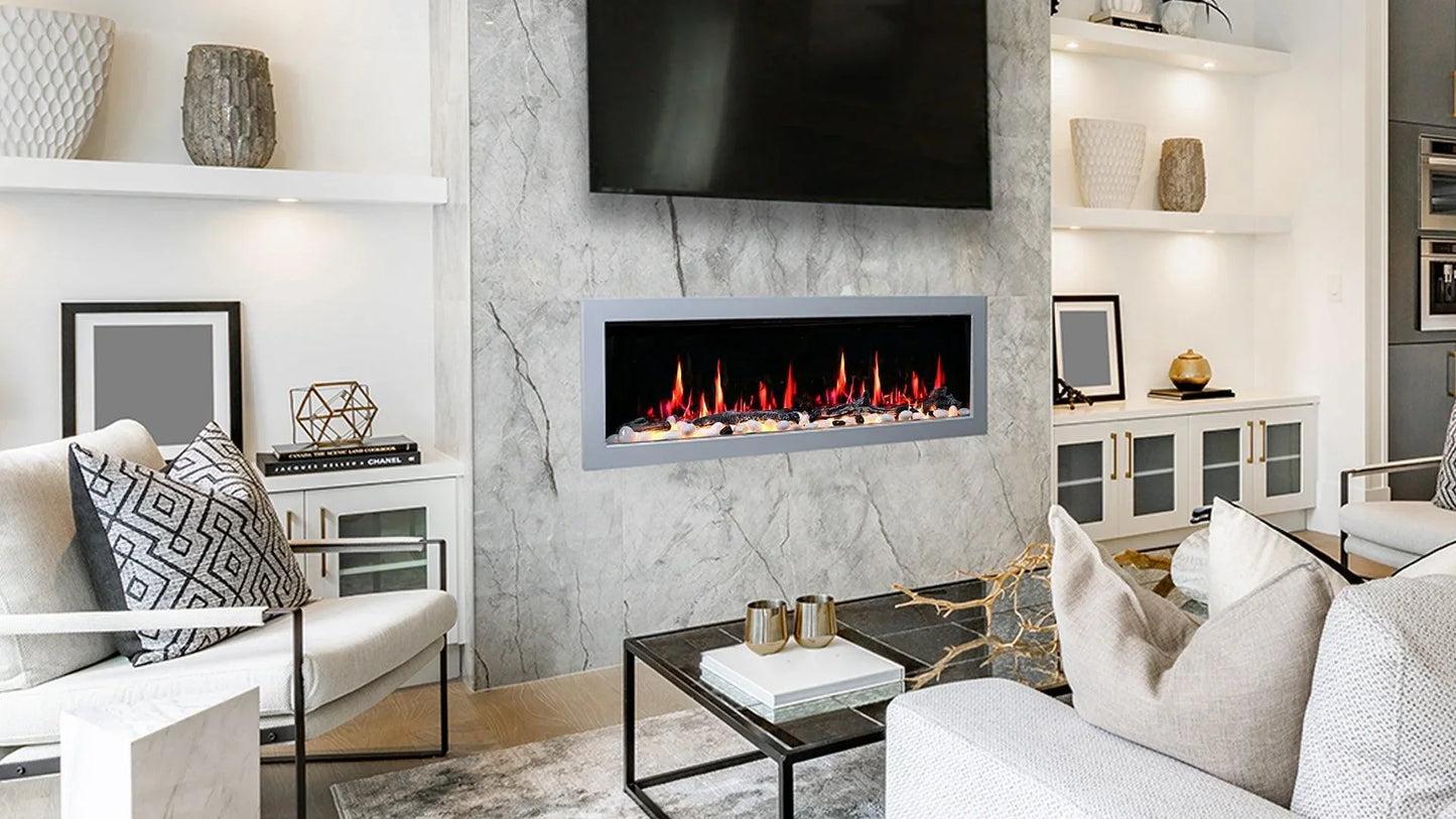 ZopaFlame™ 67" Linear Wall-mount Electric Fireplace - SP17688X - ZopaFlame Fireplaces