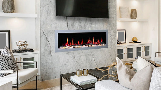 ZopaFlame™ 67" Linear Wall-mount Electric Fireplace - SP17688X - ZopaFlame Fireplaces