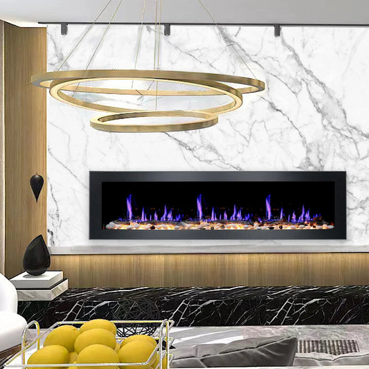 ZopaFlame™ 78" Linear Wall-mount Electric Fireplace - BP19788V - ZopaFlame Fireplaces