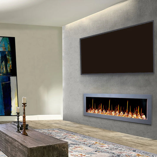 ZopaFlame™ 78" Linear Wall-mount Electric Fireplace - SC19788V - ZopaFlame Fireplaces