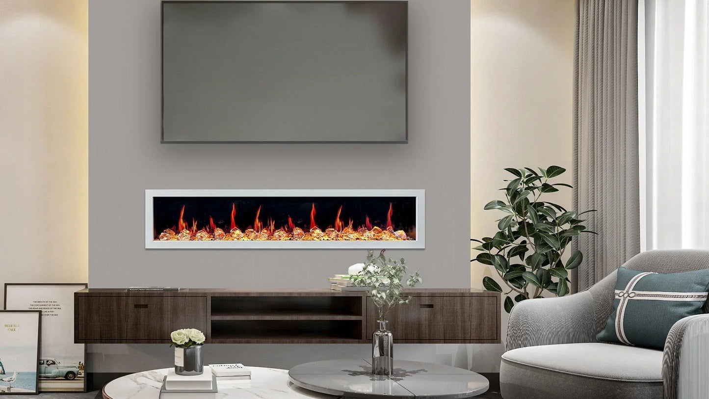 ZopaFlame™ 78" Linear Wall-mount Electric Fireplace - WC19788V - ZopaFlame Fireplaces