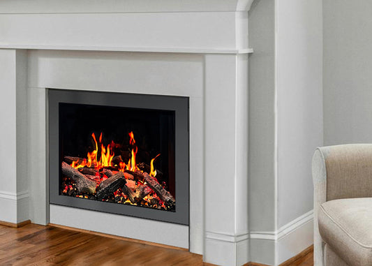 Illustrated comparison of ZopaFlame built-in, wall-mount, and insert electric fireplaces, showing installation depth and design style differences.