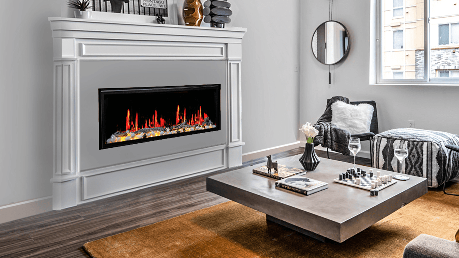 Built-In Electric Fireplace - ZopaFlame Fireplaces