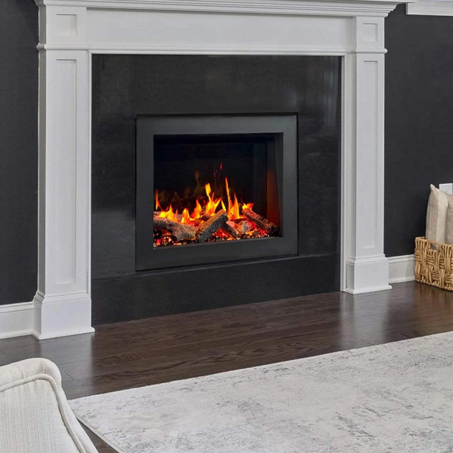 32-Inch Smart Electric Fireplace Insert – WiFi, Remote, Multi-Color Flames & 5000 BTU Heater