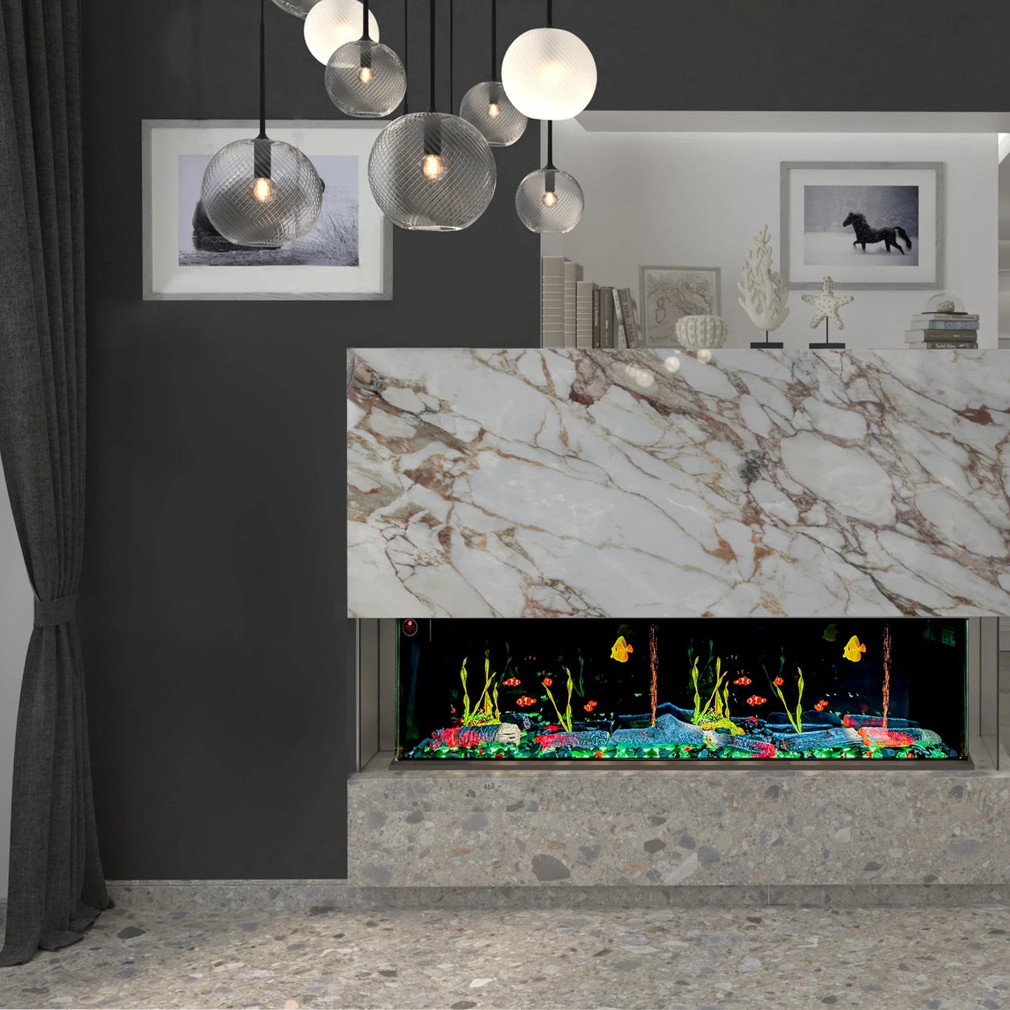 Ignara 3-Sided 50 Inch Linear Electric Fireplace - BL-19500