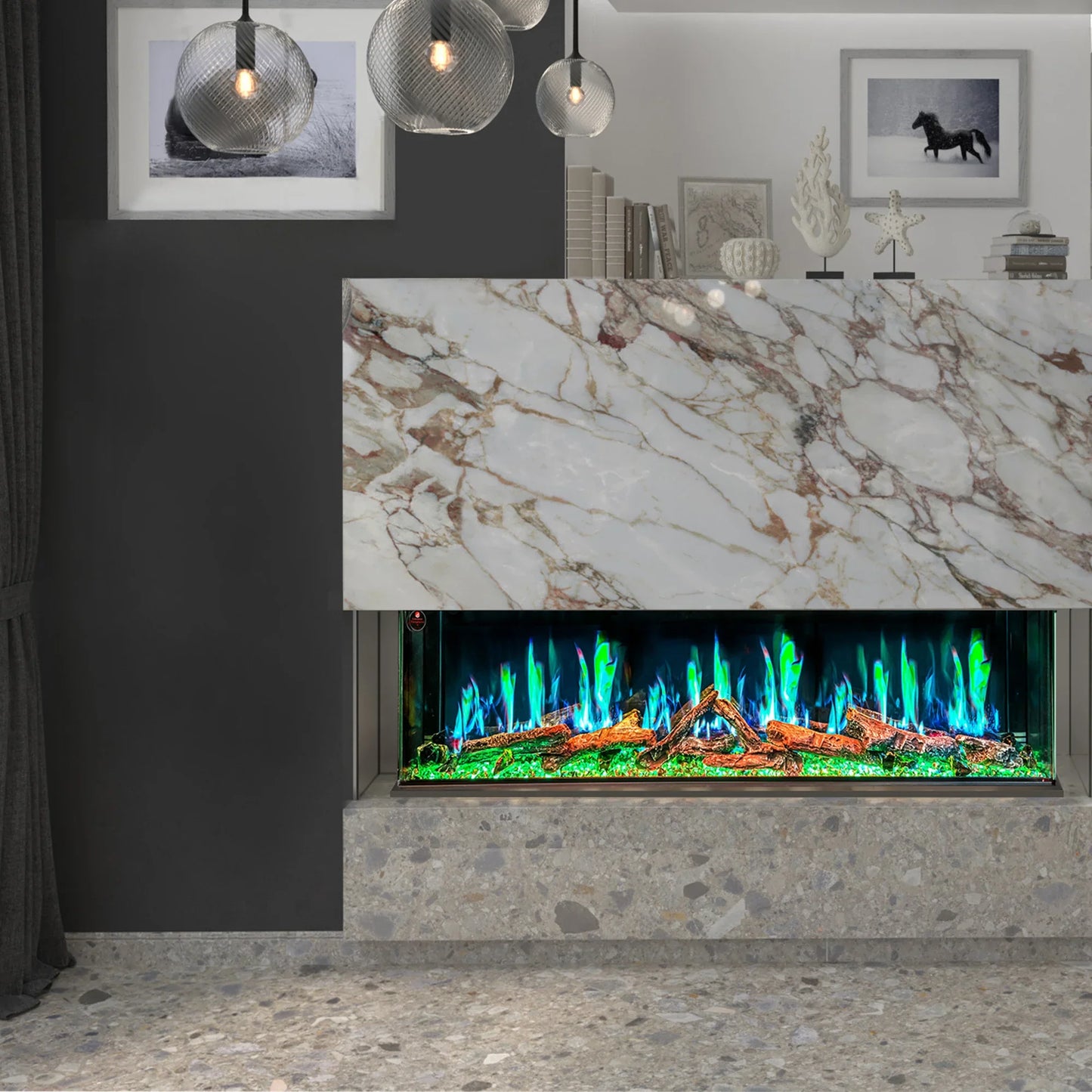 Ignara 3-Sided 50 Inch Linear Electric Fireplace - BL-19500