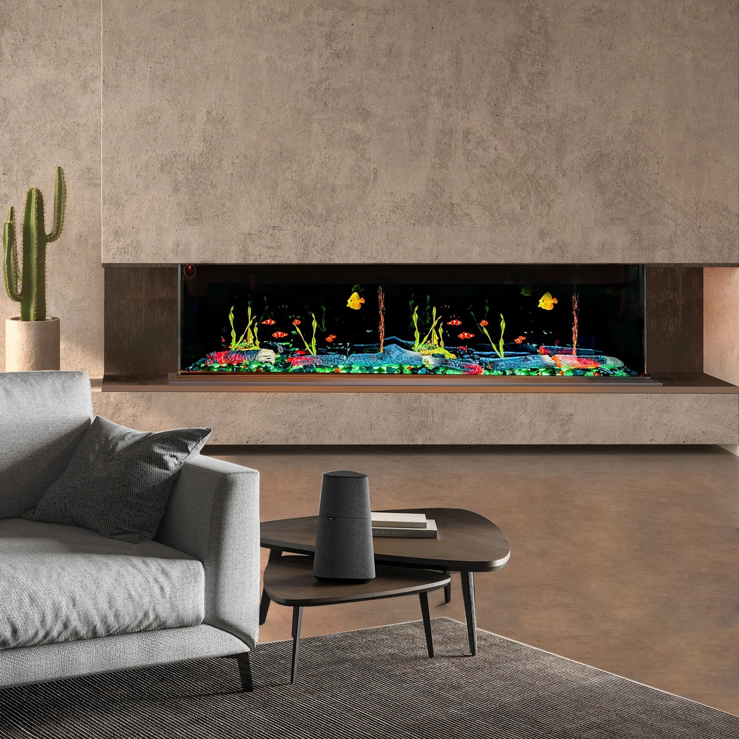 Ignara Three Sided 72Inch Linear Smart Electric Fireplace - BL-19720