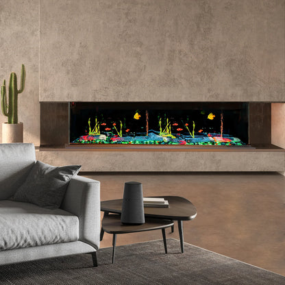 Ignara Three Sided 72Inch Linear Smart Electric Fireplace - BL-19720