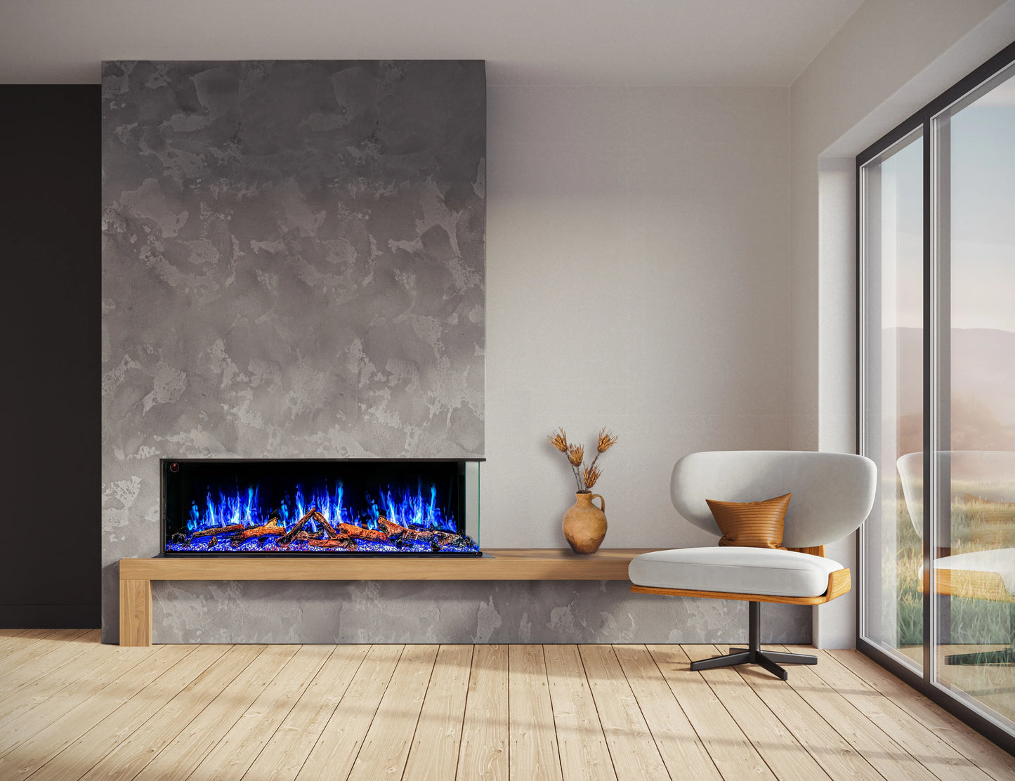 Ignara 3-Sided 50 Inch Linear Electric Fireplace - BL-19500