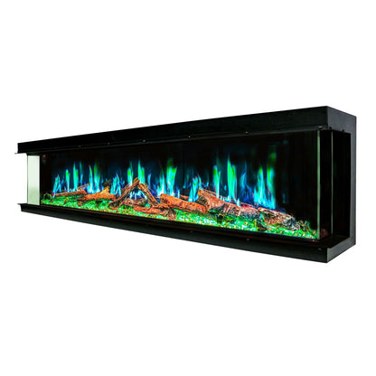 Ignara Three Sided 72Inch Linear Smart Electric Fireplace - BL-19720