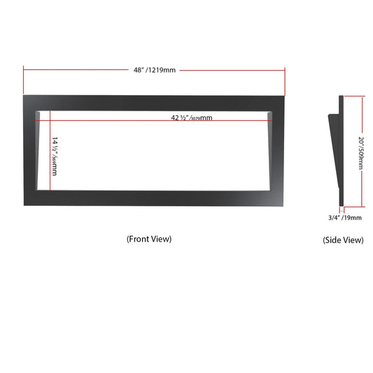 Zopaflame 48-in Electric Fireplace Black Trim Kit