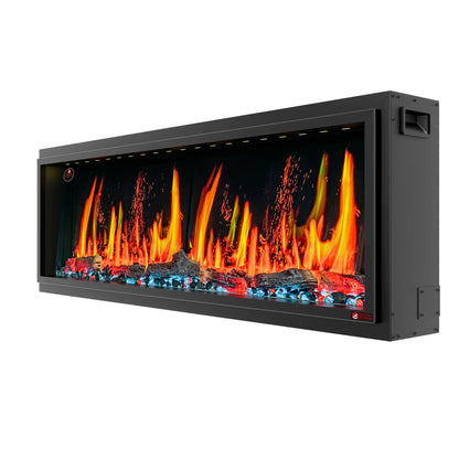 Linear Electric Fireplace - with Built-in Fish Tank - BF-19588