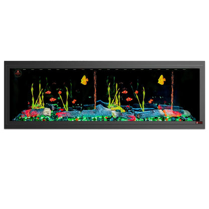 Linear Electric Fireplace - with Built-in Fish Tank - BF-19555
