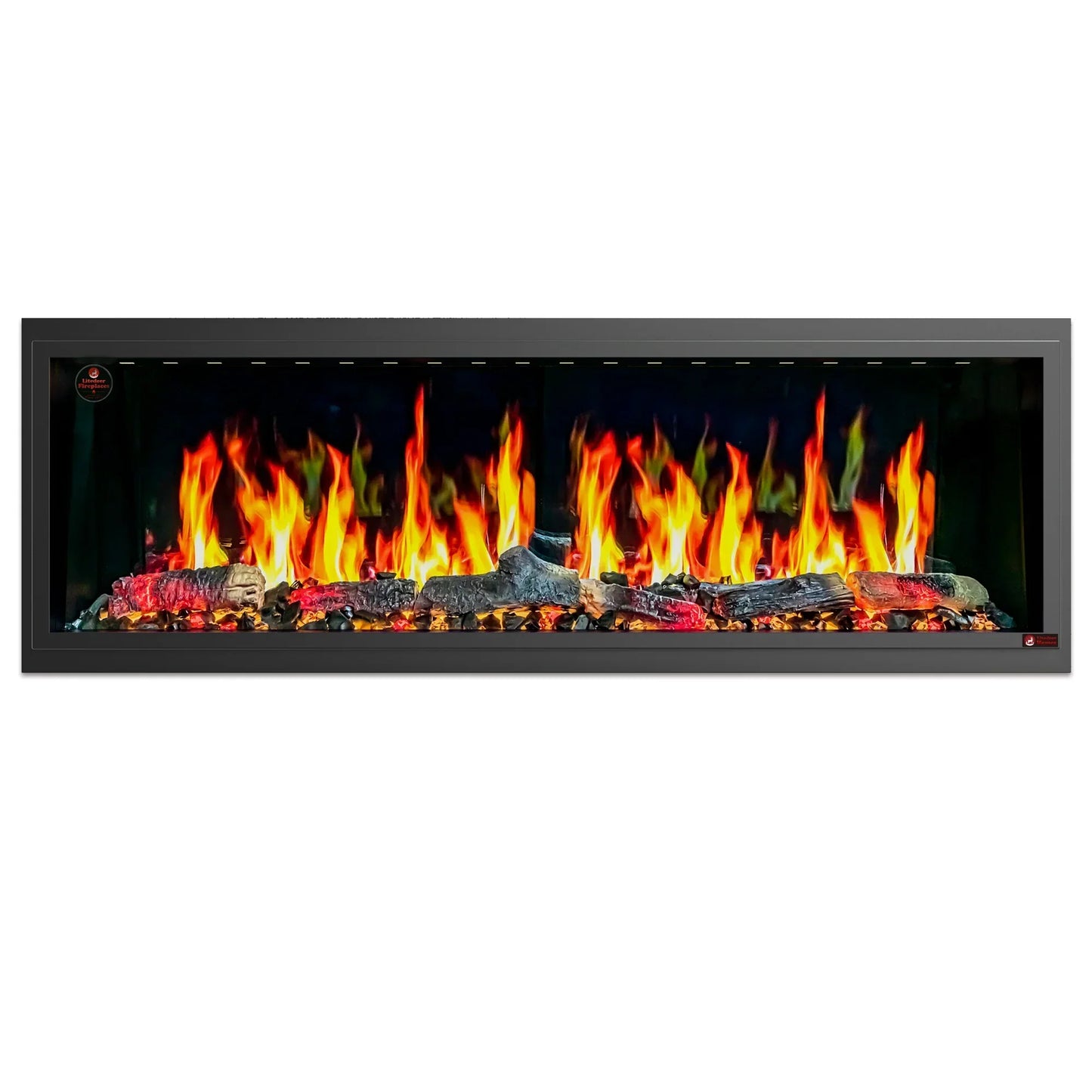Linear Electric Fireplace - with Built-in Fish Tank - BF-19555