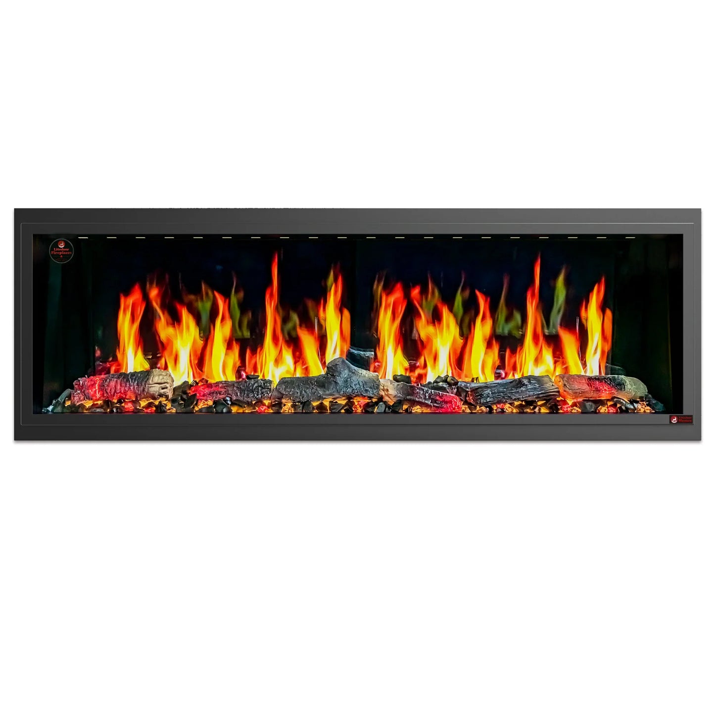 Linear Electric Fireplace - with Built-in Fish Tank - BF-19555